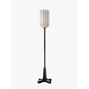 Lampe sur pied de style chinois, abat-jour en bois et soie, lumière LED pour salon, bureau, chambre à coucher - Product Image 5