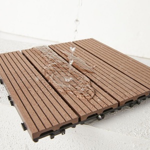 Dalles de terrasse extérieures en composite bois-plastique (WPC) imperméables, dalles de terrasse emboîtables - Product Image 3