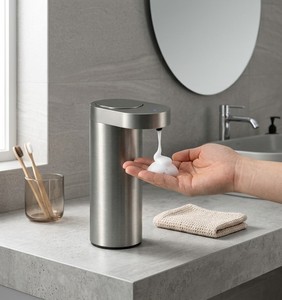Distributeur automatique de savon liquide pour salle de bain, sans contact, à capteur infrarouge intelligent, en acier inoxydable 304 de luxe, fabrication originale, OEM - Product Image 5