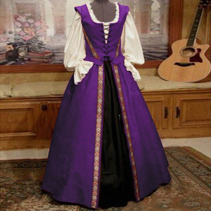 Robe longue médiévale vintage style gothique victorien, corset, mode féminine, robe géorgienne, Renaissance, rococo, costume de cosplay, costume de <span class=keywords><strong>Venise</strong></span> - Product Image 3