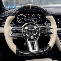 Volant sport en cuir et fibre de carbone pour Mercedes-Benz Classe C E CLS W204 W205 W213 W222 W223 W463 Style C63 AMG