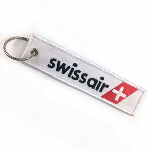 Cheap Customized Fabric Patch <b>Key</b> Chain <b>Key</b> <b>Ring</b> Woven Label Embroidery Keychain With Logo Custom - Product Image 2