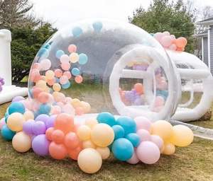 Maison extérieure de rebond de tente gonflable blanche commerciale de dôme pour la décoration gonflable d'amusement de <span class=keywords><strong>ballon</strong></span> de noce - Product Image 1