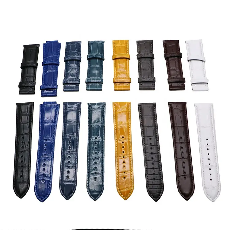 The factory wholesale Strap real crocodile leather strap, suitable for the blue balloon watch straps leather