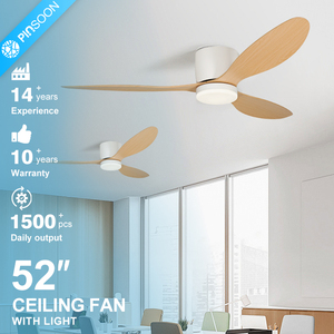 New Arrival điều khiển từ xa câm nhà ABS 52 inch hiện đại thông minh LED quạt trần với ánh sáng - Product Image 1