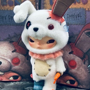 Nouvelle <span class=keywords><strong>figurine</strong></span> Ono Hirono de la série Creepy Funland, lapin maléfique en PVC, thème animal, créative, mignonne, boîte mystère, jouet lumineux, ornement, cadeau - Product Image 4