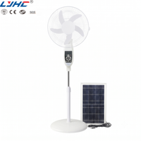 Kipas Angin Berdiri Tenaga Surya Portabel 16 Inci untuk Berkemah dan RV - Kipas Berdiri Isi Ulang All-in-One dengan Lampu Terintegrasi