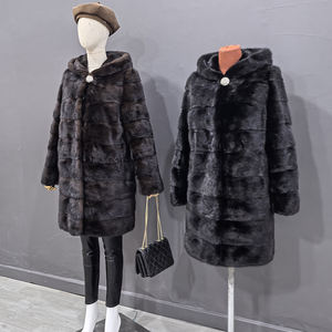 <span class=keywords><strong>Cappotto</strong></span> in Vera Pelliccia <span class=keywords><strong>di</strong></span> <span class=keywords><strong>Visone</strong></span> all'Ingrosso Personalizzabile, <span class=keywords><strong>Cappotto</strong></span> Lungo in Pelliccia per Donna, <span class=keywords><strong>Cappotto</strong></span> in Pelliccia Naturale <span class=keywords><strong>di</strong></span> Media Lunghezza <span class=keywords><strong>con</strong></span> <span class=keywords><strong>Cappuccio</strong></span> - Product Image 2