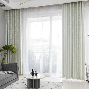ZHONGHUA cierto lujo cortinas de la habitación de jacquard negro tela de cortina para piso ventana - Product Image 1