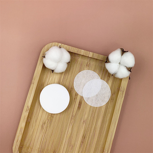 FP09 OEM Fabriqué en Chine, <span class=keywords><strong>coton</strong></span> non tissé naturel uni, démaquillant, tampons pour le visage - Product Image 4
