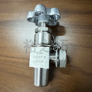Vanne à diaphragme en acier inoxydable 316, raccords FPT x FPT, pour eau, air, huile, à pression moyenne, à passage direct - Product Image 1