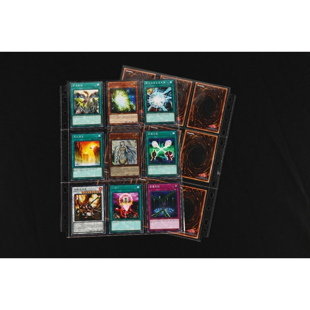 Custom 9 Pocket Yugioh Pages Clear Double Sided Trading Card Sleeves for Japanese Size Game Card Protection