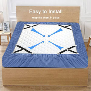 Wholesale 4Pcs/lot <b>Bed</b> <b>Sheet</b> Fasteners Holder Gadgets <b>for</b> Organizer Mattress Cover Clip Home Elastic Straps Adjustable Clips - Product Image 2