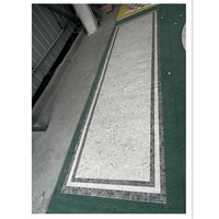 Mini tuile de mosaïque aiguisée motif d'éventail de pétoncles en pierre d'élite en marbre blanc chinois