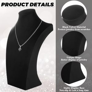 Présentoir de Luxe pour Colliers, Buste de Vitrine, Support de Présentation de Bijoux, Mannequin de Présentation - Product Image 4