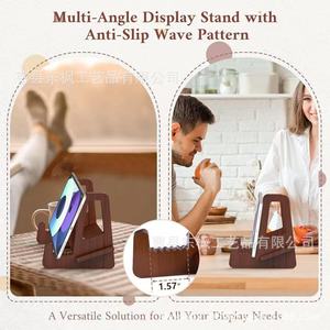 Bamboo Tablet <b>Pc</b> <b>Stand</b> 6.5 Inch Adjustable Desktop Holder For Home Office Use - Product Image 5