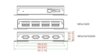 SERVIDOR DE DISPOSITIVOS MT-GW NPort 5430, 5 Puertos RS-232/422/485 LAN, Convertidor Ethernet 10/100Mbps, IP20, Compatible con Riel DIN, Diseño sin Ventilador