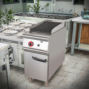 Parrilla de <span class=keywords><strong>Gas</strong></span> Comercial Vertical de Acero Inoxidable, Duradera y de Alta Gama, con Horno y Gabinete de <span class=keywords><strong>Piedra</strong></span> Volcánica - Product Image 1