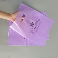 Sac en plastique à poignée en LDPE/HDPE avec Logo imprimé personnalisé, sac à provisions pour vêtements/chaussures