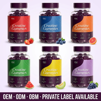 Gummies de créatine monohydrate pour adultes avec collagène, vitamine D3 et calcium – 60 capsules pour la récupération musculaire et l'entraînement