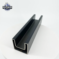 Tube de main courante carré fendu en acier inoxydable moderne DIY Rail supérieur en U pour système de garde-corps d'escalier de balcon en verre sans cadre