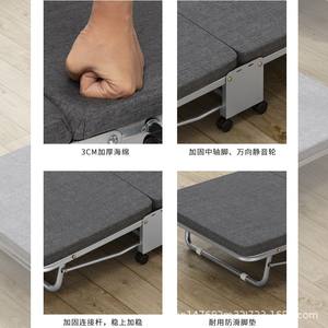 Lit pliant rectangulaire Myb 632 avec cadre argenté, 170x55x22 cm, pour le bureau, la sieste, adapté aux adultes, enfants, animaux domestiques et personnes âgées - Product Image 6