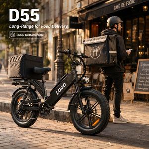 Bicicleta Eléctrica de Carga D55 con Neumáticos Gruesos de 20 Pulgadas, Bicicleta Eléctrica de Reparto con Motor de 750W para Entregas de Larga Distancia - Product Image 1