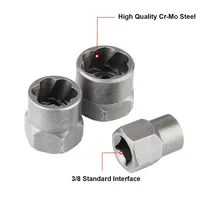 Kit d'outils pour voiture, outils à main, extracteur de vis endommagées 6,35 mm-19 mm, jeu de douilles de démontage de boulons et écrous 14 pièces, acier Cr-Mo
