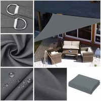 Voile d'ombrage en tissu Oxford pour l'extérieur imperméable aux UV Voile d'auvent triangulaire pour les restaurants à usage commercial