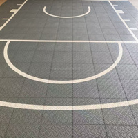 Sistema de Losetas Encajables Portátiles para Canchas de Baloncesto al Aire Libre, Material Plástico PP, Personalizables para Patios Traseros, 3x3, en Venta