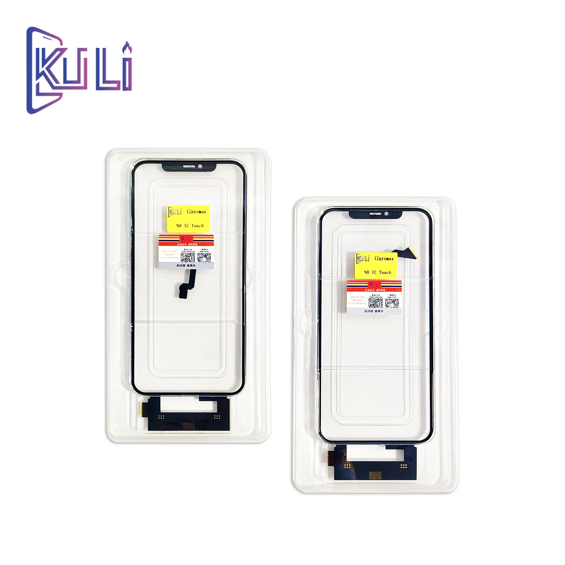 KULI OEM original front glass TP touch screen with OCA for iPhone 12promax lcd oled display replacement maintenance repair parts