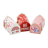 Nouveau design de boîte à nourriture en carton blanc pour bonbons au chocolat avec logo personnalisé forme découpée pour la Saint-Valentin avec logo personnalisé