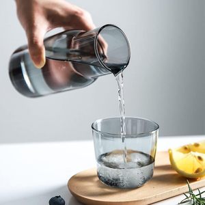 500ml Colored Borosilicate Glass Water Jug <b>Lid</b> Nordic Style Customizable Logo Business Gift for Hotel Restaurant Use - Product Image 4