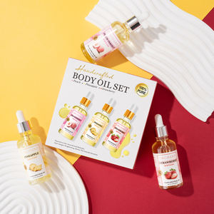 Nouvelle huile de <span class=keywords><strong>parfum</strong></span> personnalisée Anti-oxygène éclaircissant pour la peau Ensemble d'huiles artisanales pour le corps fraise/ananas/pêche - Product Image 6
