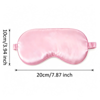 Masque de sommeil portable en satin noir, doux et soyeux, avec bande élastique, pour les voyages, l'avion, l'hôtel, la détente, cache-yeux