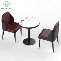 HUALIN Table de salle à manger moderne en pierre frittée de haute qualité pour restaurant Table de salle à manger en marbre Tables et chaises de café pour hôtel