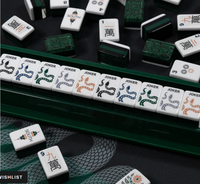 Ensemble de Mahjong unique de style américain, sur le thème du Nouvel An lunaire de l'année du Serpent, un ensemble de jeu exotique luxueux de 160/166 pièces.