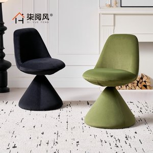 Light Luxury One Seat Flannel Makeup Chair <strong>Sofa</strong> with Rotating Backrest No Assembly Required <strong>for</strong> Style <strong>for</strong> <strong>Bedroom</strong> Home Use - Product Image 2