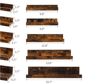 省スペース壁掛けフローティングウォール収納棚ホーム組織用 - Product Image 6