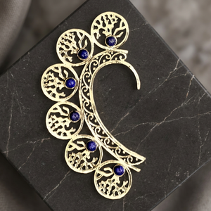 2 Piezas de Alta Calidad, Estilo Bohemio, Pendientes de Oreja con Piedras, Metal de Latón con Lapislázuli para Mujer, Aniversario - Product Image 3