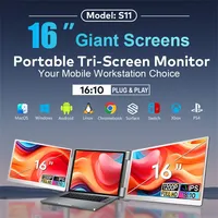 Moniteur portable LCD rétroéclairé FHD IPS pour jeux, série Gaming, extension d'écran double/triple haute définition, temps de réponse de 0 ms, écran 1610