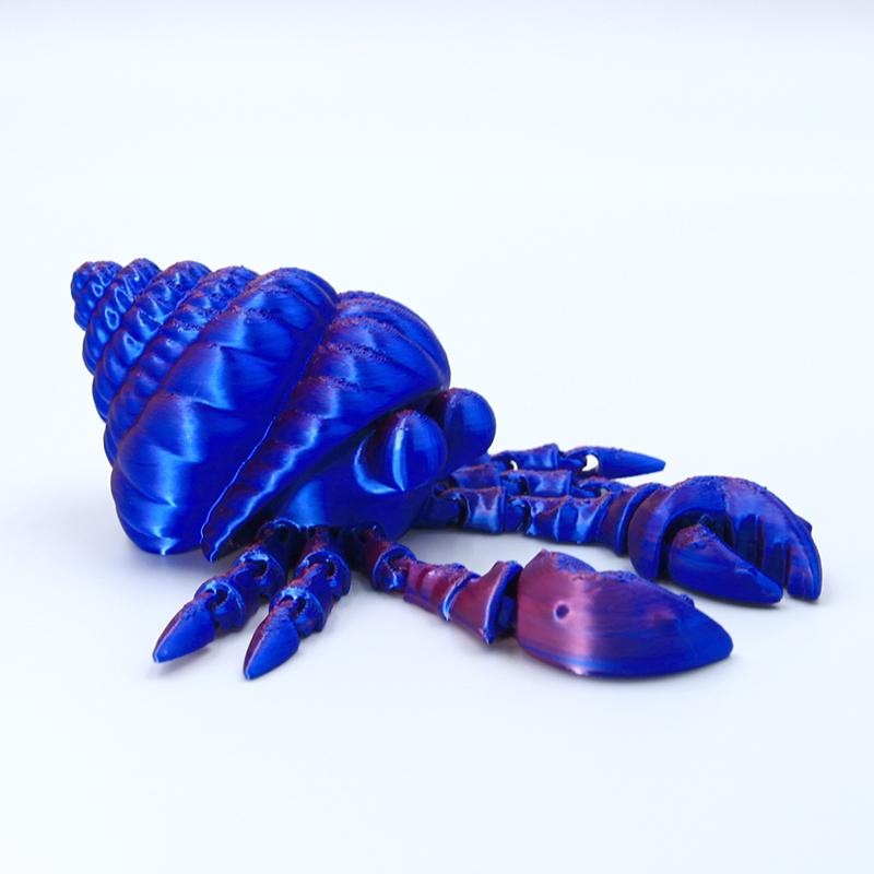 14cm red and blue big-eyed hermit crab