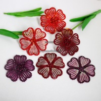 Soldes Exceptionnelles : Patch en Strass Cristal 3D Écologique à Motif Floral, à Dos Plat, Thermocollant pour Décoration de Robe et Vêtement DIY