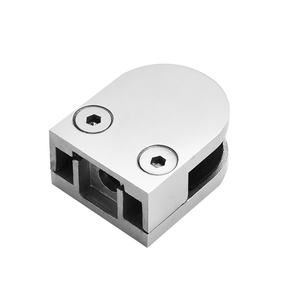 Pince à verre ronde en métal pour panneau fixe Pince de maintien de garde-corps en acier inoxydable Pince à verre murale - Product Image 3