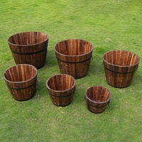 Offre Spéciale bois jardin succulentes Pots Rectangle creux boîte fleur herbe planteur plante rainure lit en bois Pot de fleur fournitures de jardin