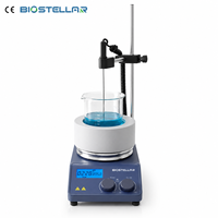 Agitateur magnétique numérique LCD BIOSTELLAR MS-H280-B250 avec manteau chauffant électrique pour le mélange et le chauffage en laboratoire