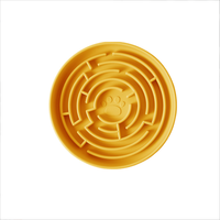 Gamelle anti-glouton transfrontalière pour oiseaux, avec ventouse antidérapante, facile à nettoyer, fond large en silicone, écologique, pour une alimentation lente des animaux de compagnie