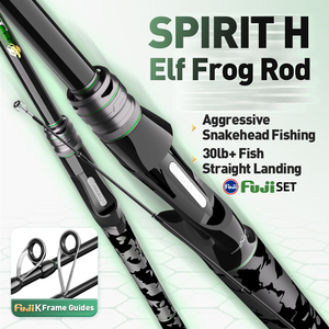 TRY&V SPIRIT H Ensemble complet en fibre de carbone à module élevé, guides <span class=keywords><strong>FUJI</strong></span> O+A, résistance statique 30 lb+, poignée intégrée allongée, action rapide - Product Image 5