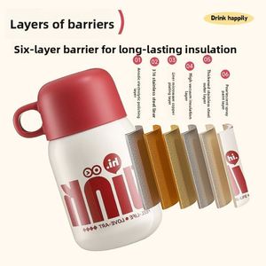 Gobelet isotherme pour filles, design élégant, compact, portable, avec paille, pour étudiants et enfants, en acier inoxydable 316 - Product Image 3