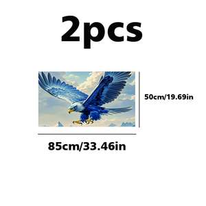 Autocollant pour vitre arrière de voiture Flying Blue Eagle One Way Vision, autocollant translucide perforé pour vitre de SUV, 2 pièces - Product Image 6